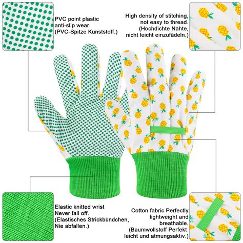 Size Xs Jierwillao Kids Gardening Gloves 3 Pairs Kids Garden Gloves