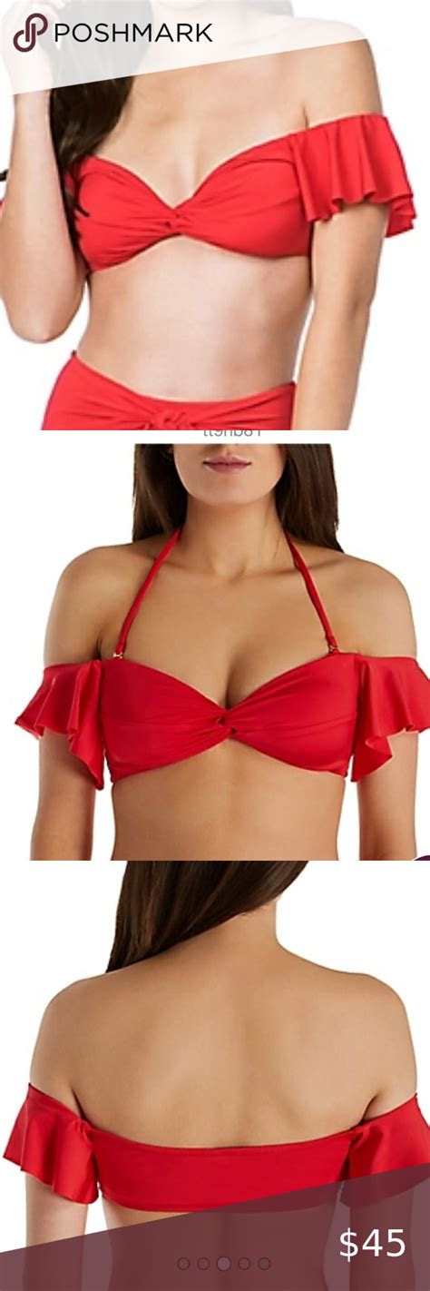 Trina Turk NWT Red Bikini Top Size 6 Red Bikini Top Bikini Tops Trina