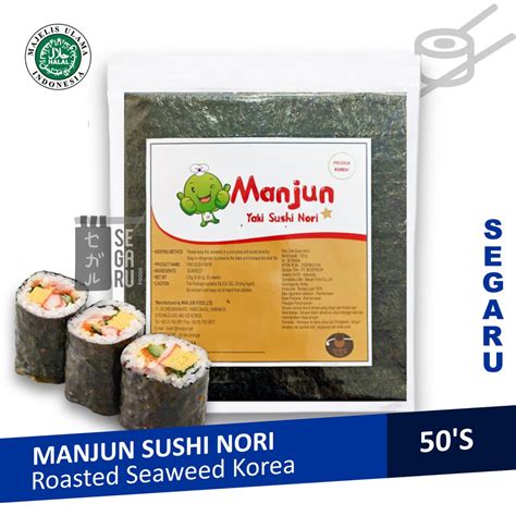 Jual Manjun Yaki Sushi Nori Nori Rumput Laut Korea Halal Lembar