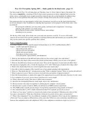 Studyguide Final Exam Pdf Psyc Perception Spring Study