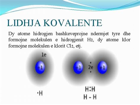 Lidhja Kovalente Dy Atome Hidrogjen Bashkeveprojne Ndermjet Tyre