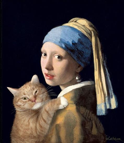 Famous Paintings Improved By Adding A Fat Ginger Cat New Pics