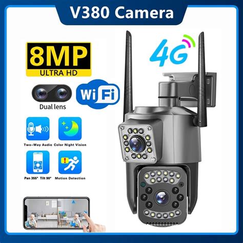 V K Mp Dual Lens Ptz Wifi Camera Dual Screen Mp Hd Wireless