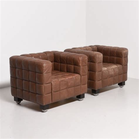 Pair Of Kubus Lounge Chairs By Josef Hoffmann For Wittmann 1920s 54334