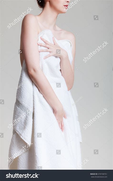 Beauty Female Body Naked Woman Covering Stock Photo Shutterstock