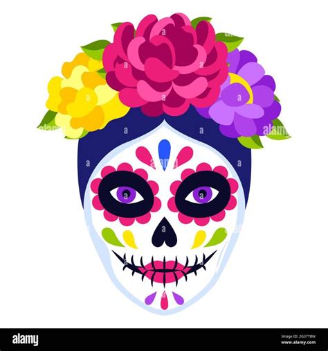 Cr Neo Tradicional De La Cabeza De La Catrina Mexicana Dia De Los