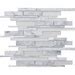 Modket White Calacatta Marble Stone Aluminum Metallic Metal Glass