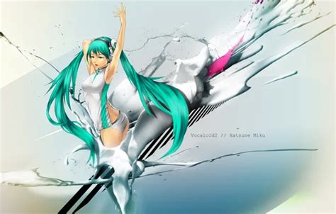 Wallpaper Ass Girl Music Panties Headphones Vocaloid Hatsune Miku Gesture For Mobile And