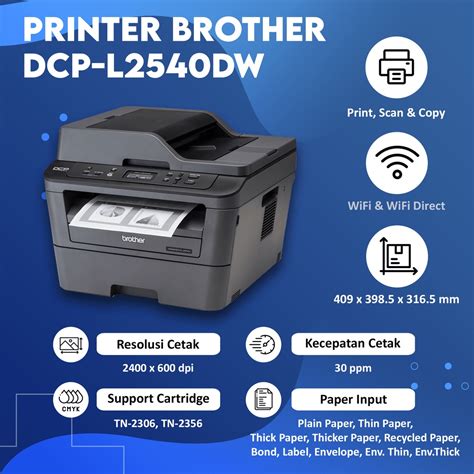 Jual Printer Laser Brother Dcp L Dw L Dw Wifi Mono Laserjet Print