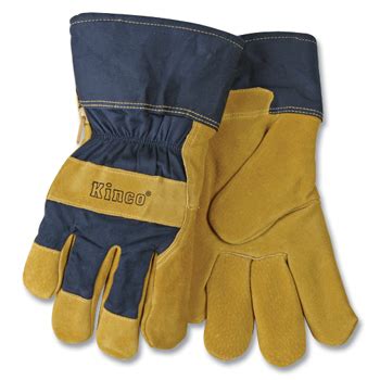 Kinco Lined Suede Pigskin Leather Palm Gloves - Safety Cuff | Leather ...