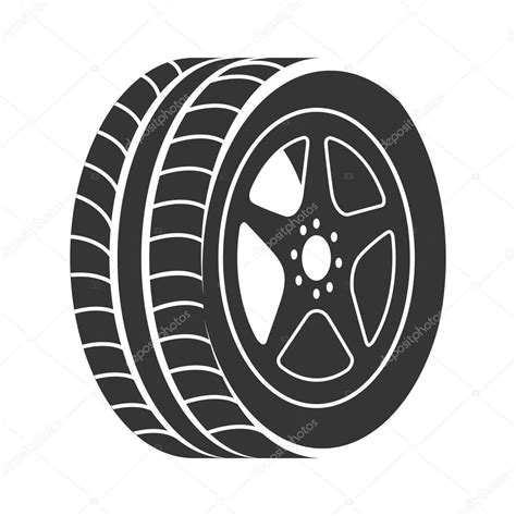 Tire wheel car rim vector graphic icon — Stock Vector © yupiramos ...