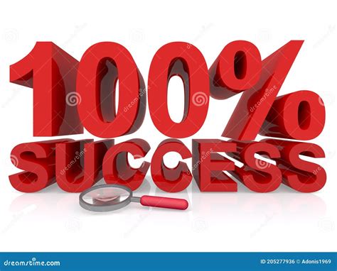 One Hundred Percent Success On White Stock Illustration Illustration