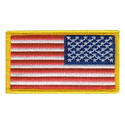 Full Color Reversed American Flag Patch Sew On Kel Lac