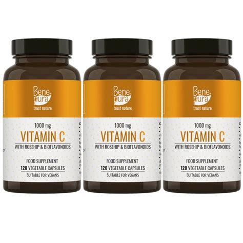 ᐉ Vitamine C 500 mg avec Eglantier et Bioflavonoïdes 3x120 Gélules