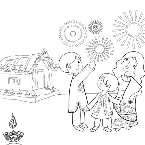 Deepavali Festival Drawing for Kids - Diwali Drawings | Diwali 2018 Wallpapers, Quotes, Status ...