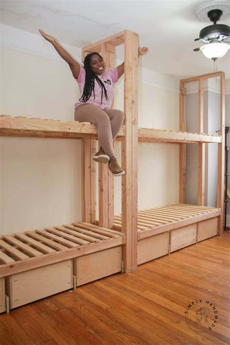 Renter Friendly Built In Bunk Beds Part 1 SIMPLY HANDMADE STUDIOS