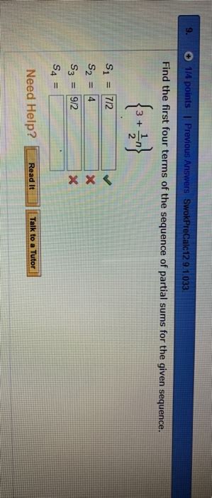 Solved 9 O 1 4 Points Previous Answers SwokPreCalc 12 Chegg