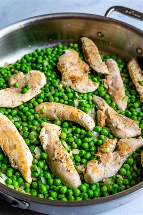 One Skillet Chicken And Peas Easy Good Ideas