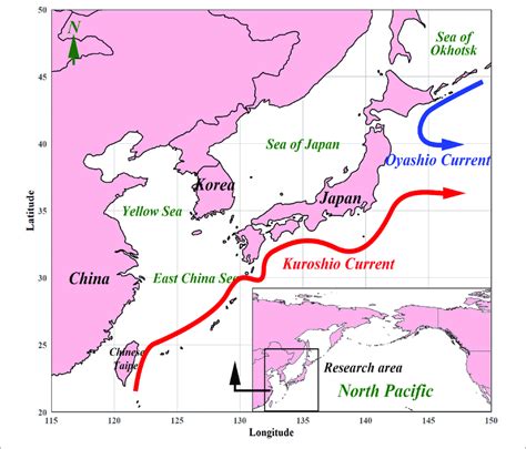 | Map of the northwestern North Pacific. | Download Scientific Diagram