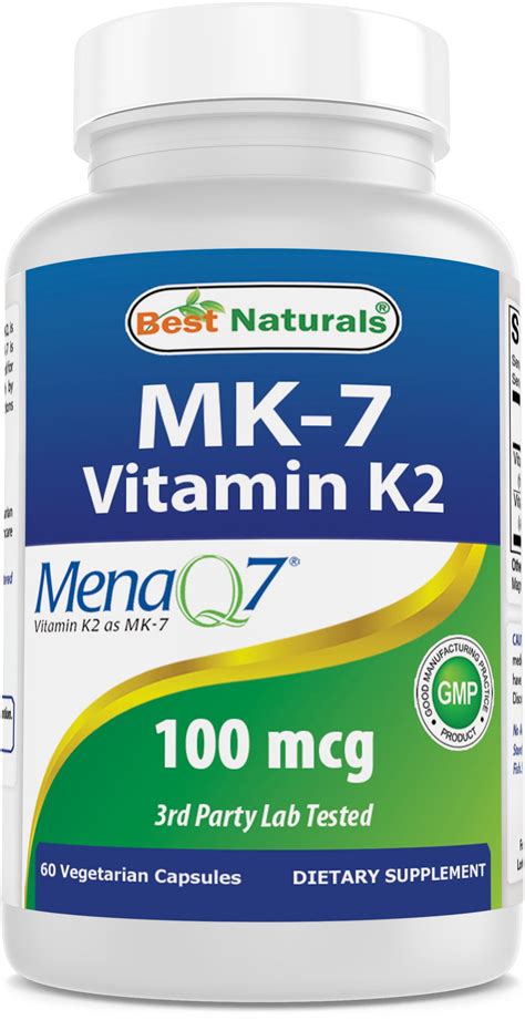 Best Naturals Mk Vitamin K Mcg Bone Health Cardiovascular