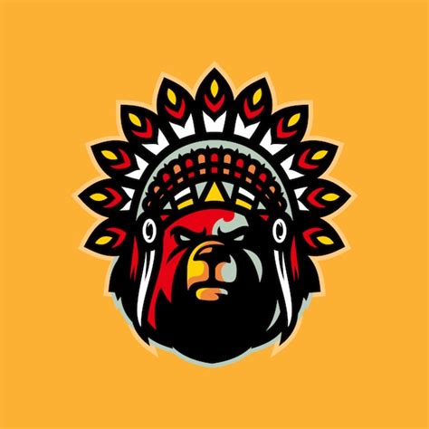 Premium Vector | Indian bear esports logo mascot vector illustration