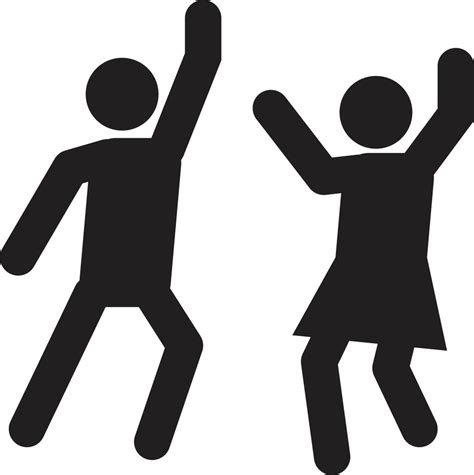 Man And Woman Dancing Icon On White Background Dancing Couple Sign