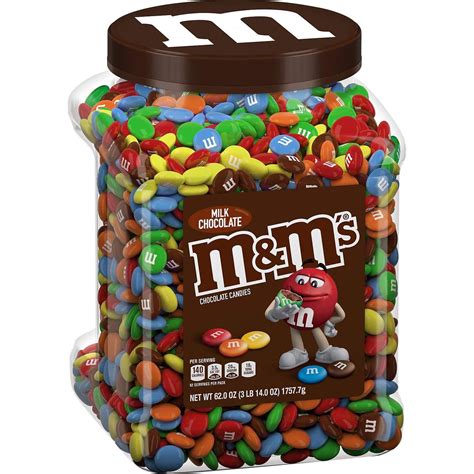 Mandms Milk Chocolate Candies 3lb 14oz Jar Limited