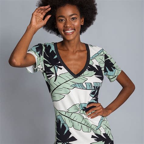 Blusa Viscolycra Estampada Lez A Lez Pole Modas