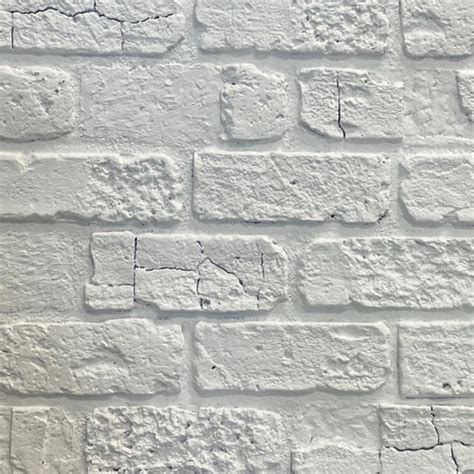 ClassicBrick 1/2" Faux Brick Panels - Distressed White