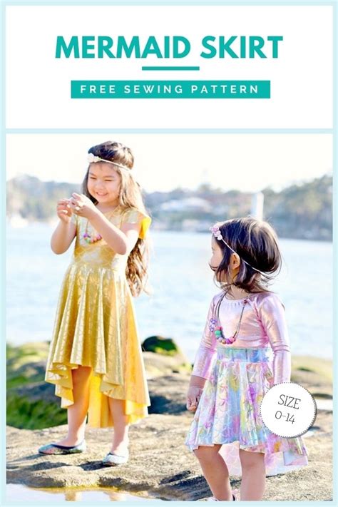 Mermaid Skirt FREE sewing pattern (0-14 sizes) - Sew Modern Kids