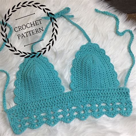 Crochet Bikini Top Pattern Crochet Pattern Bikini Pattern Bralette