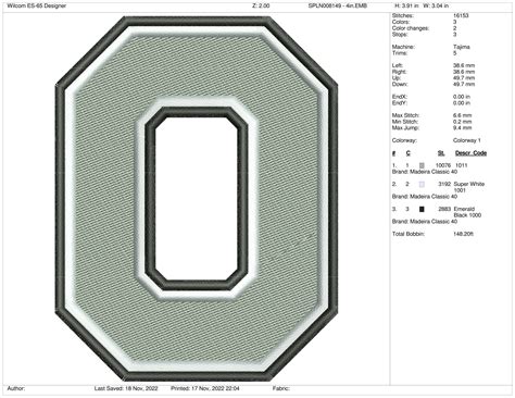 Ohio State Buckeyes Alternate Logo 1968 College Sports Embroidery