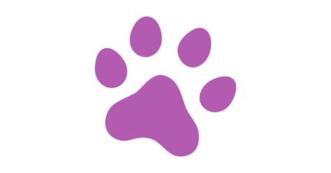 Purple Paw Print Paw Print Sticker Teepublic