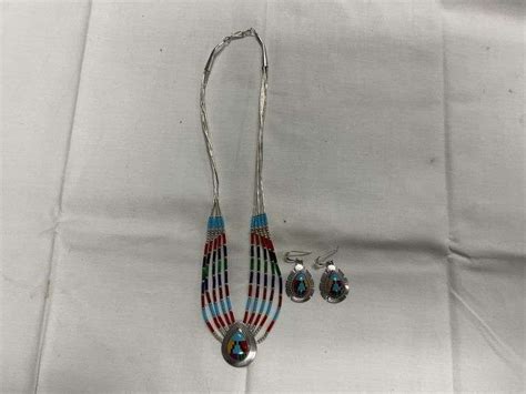 Sterling silver necklace and earrings - Legacy Auction Company