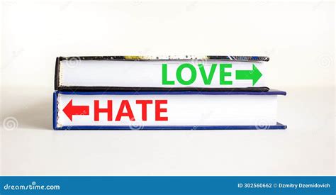 Love or Hate Symbol. Concept Word Love or Hate on Beautiful Books ...