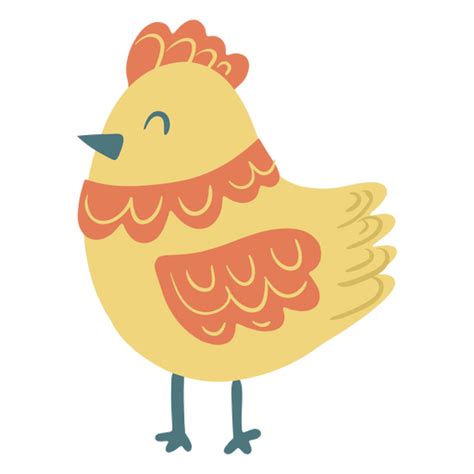 Dise O Png Y Svg De Lindo Pollo Plano Pascua Para Camisetas