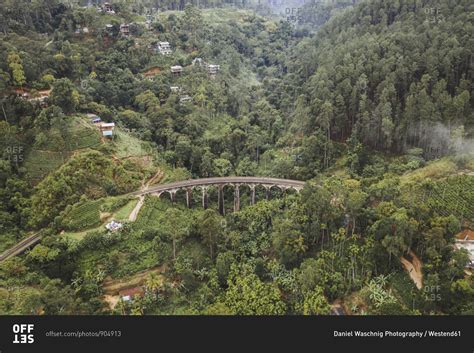 Sri Lanka Uva Province Demodara Aerial View Of Nine Arch Bridge And