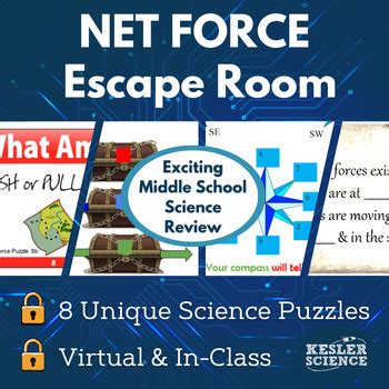 Net Force Escape Room Th Th Th Grade Science Review Activity