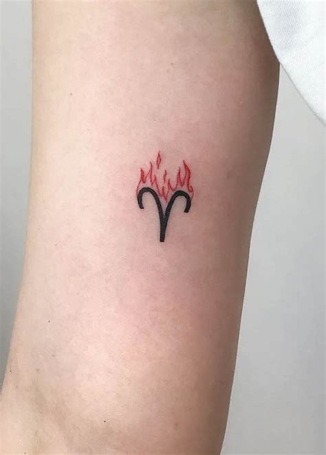 Aries Symbol Tattoo For Men