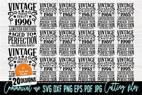 Digital Prints Cricut Files T Shirt Birthday Vintage 1981 Png Svg