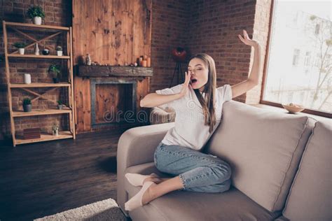 Guy Yawning And Stretching Arm Full Of Energy In Morning Good Morning