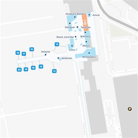 Melbourne Airport MEL Terminal 2 Map