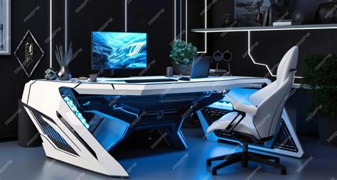 Premium Photo | Gaming desk decor for modern gaming room