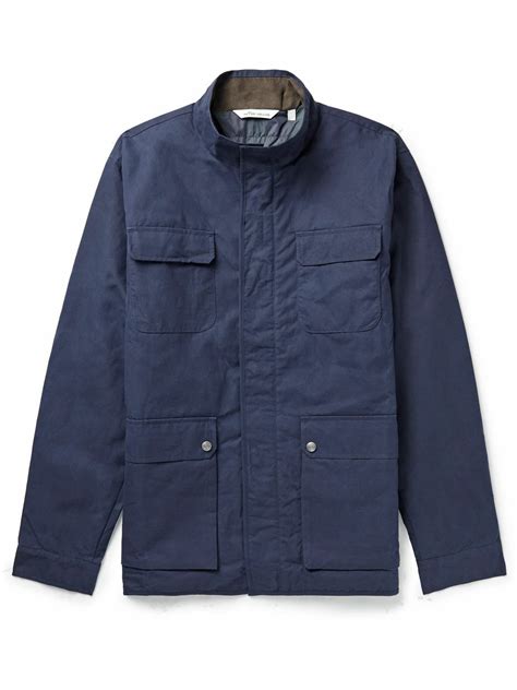 Peter Millar Waxed Cotton Field Jacket Blue Peter Millar