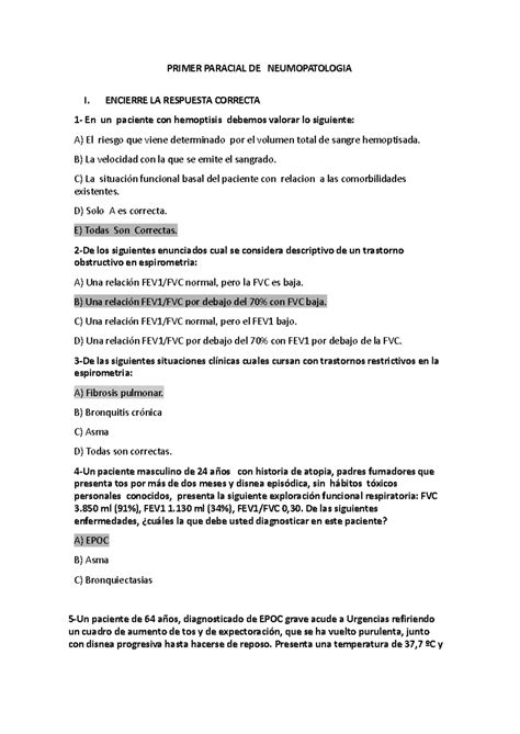 Examen Parcial Espero Y Les Sirva De Mucha Ayuda Primer Paracial De