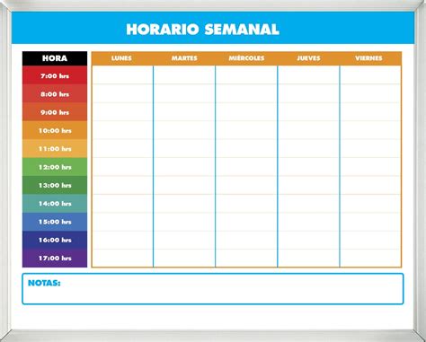 PLANIFICA TUS SEMANAS Horario Semanal Actividades De Horario