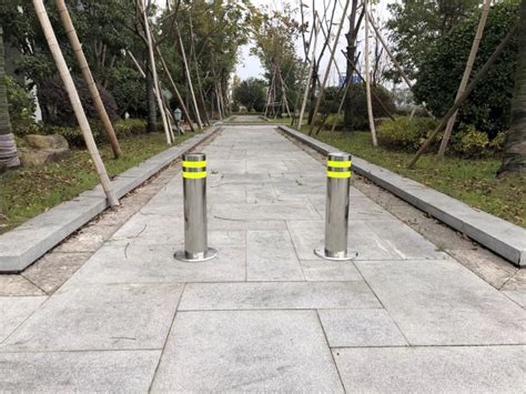 Manual Removal Parking Barrier Post Reflective Stainless Steel