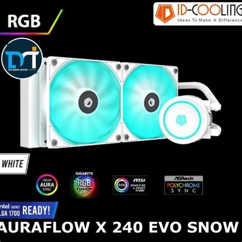 Jual Id Cooling Auraflow X 240 Snow Aio Liquid Cpu Cooler For Intel