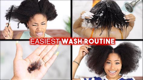 Easiest Wash Day Routine Ever💦 No Tears Natural Hair Youtube