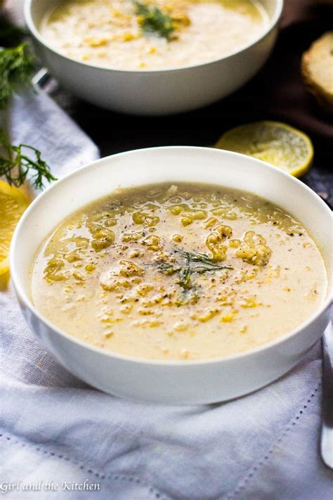 Avgolemono Soup Greek Chicken Soup With Lemon Girl And The Kitchen